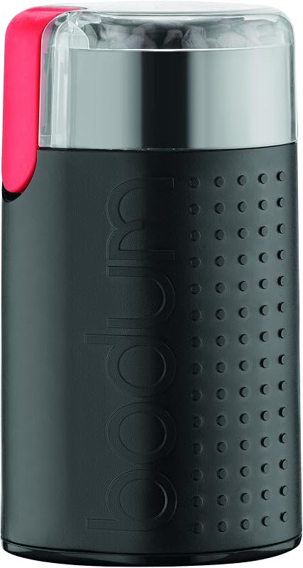 Moulin à café noir compact avec couvercle transparent