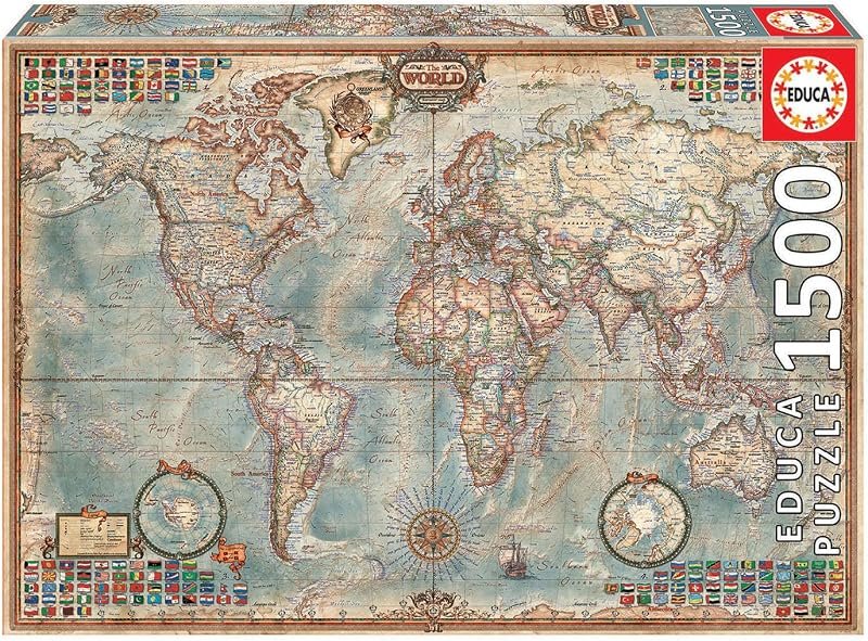 Puzzle 1500 pièces carte du monde