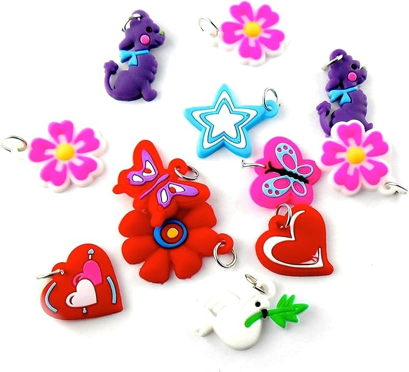 Recharge 200 ELASTIQUES pour bracelet et collier plusieurs couleurs au choix (X20 Pendantifs Charms Breloques en silicone)
