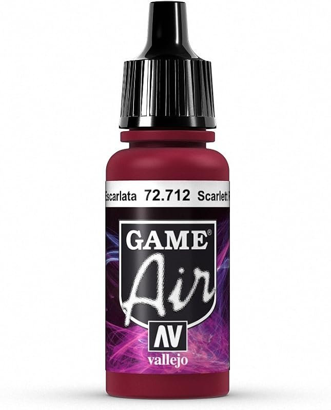 Vallejo Game Air Peinture Acrylique Rouge Écarlate Mat, 18 ml pour Aérographe, Idéale pour le Modélisme.