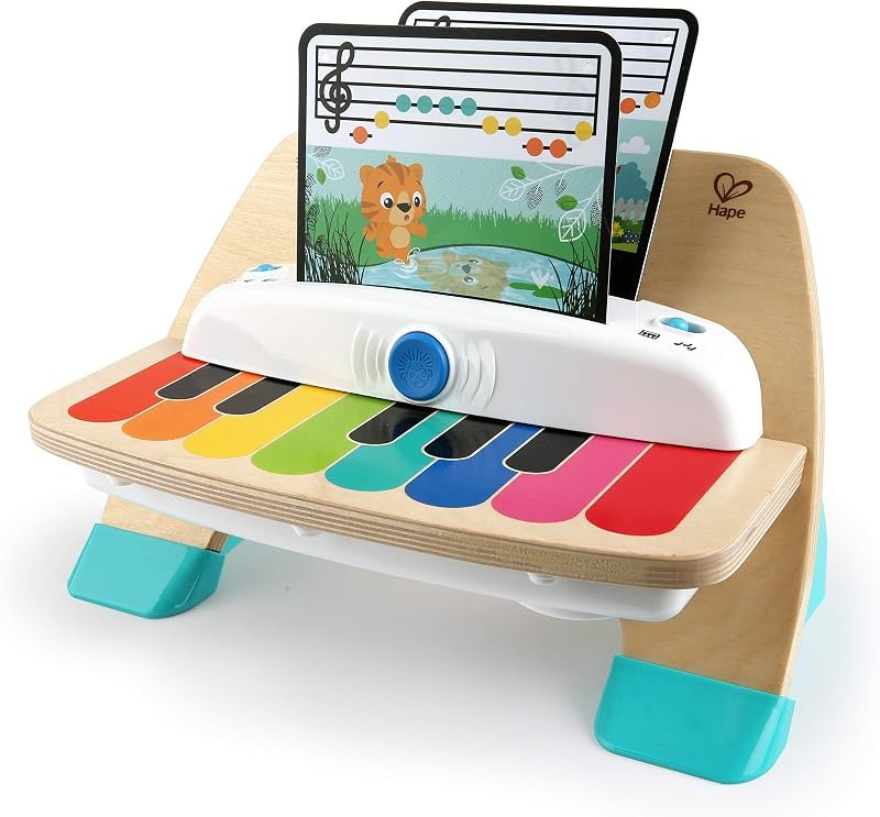 Baby Einstein, Hape Magic Touch, Jouet Musical en Bois, 3 partitions et 6 chansons incluses, à partir de 12 Mois