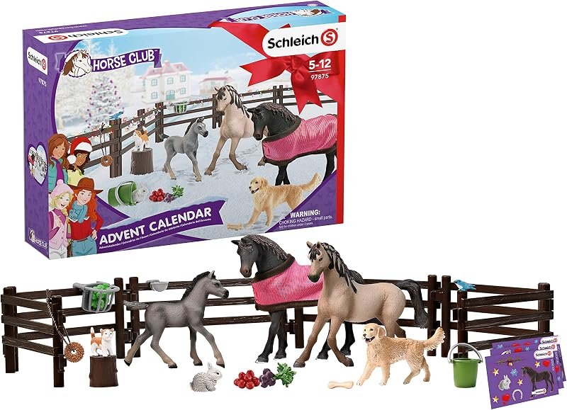 Calendrier de l'Avent Schleich Horse Club avec figurines de chevaux