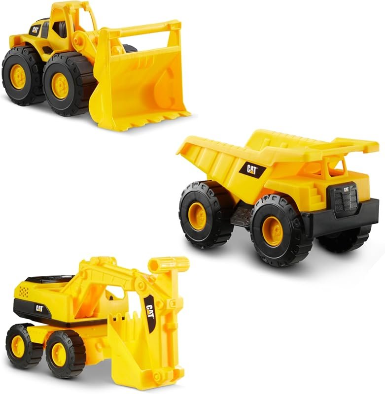 CatToysOfficial Ensemble de Véhicules de Construction CAT Officiels pour Enfants à Partir de 2 Ans - Machines de Construction - Camion à