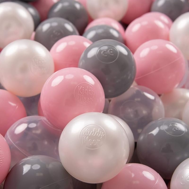 KiddyMoon Balles Colorées Plastique ∅7Cm pour Piscine Enfant Bébé Fabriqué en EU