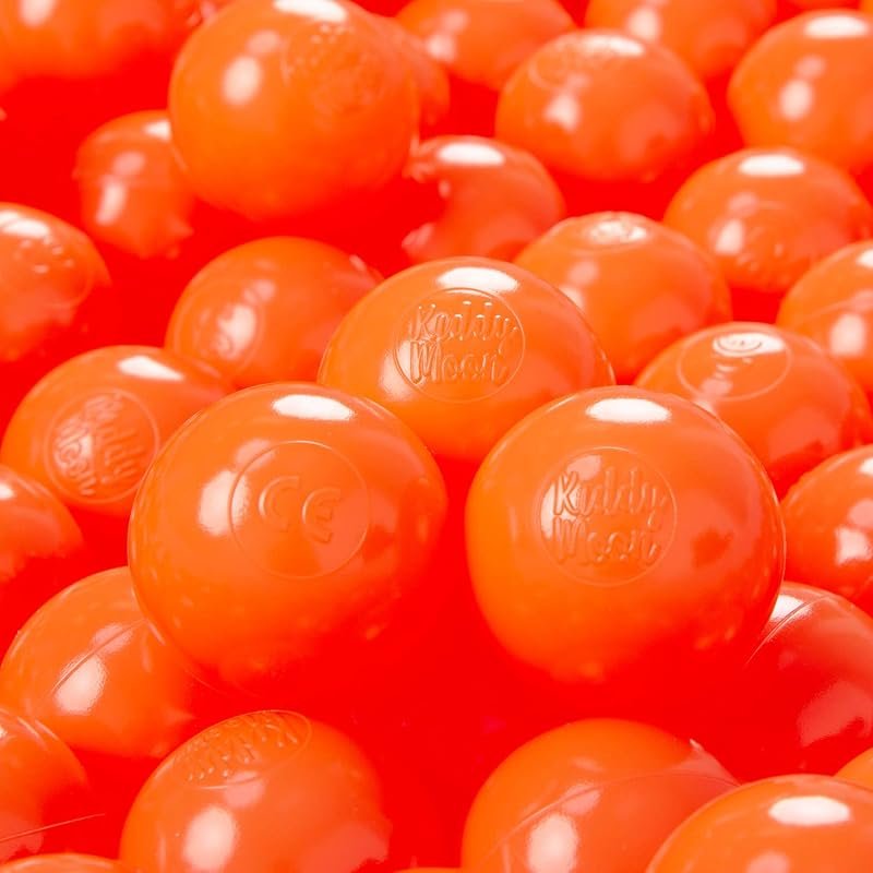 KiddyMoon 1200/6Cm ∅ Balles Colorées Plastique pour Piscine Enfant Bébé Fabriqué en EU, Orange