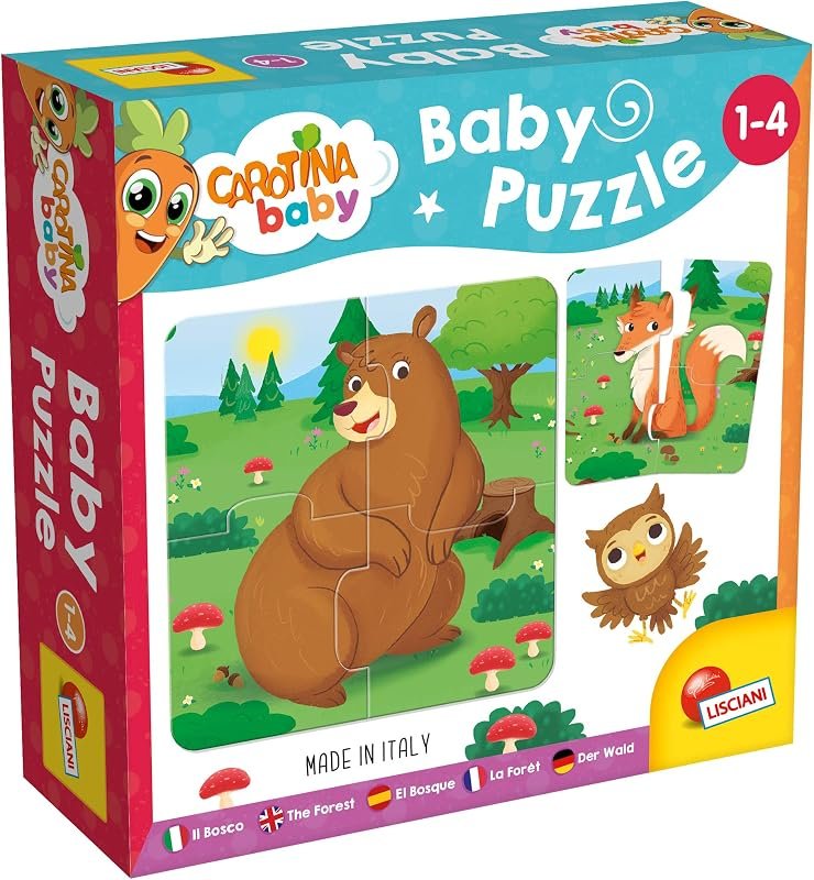 Lisciani - Carotina Baby - 6 Puzzles Animaux de la Forêt - Dès 1 an