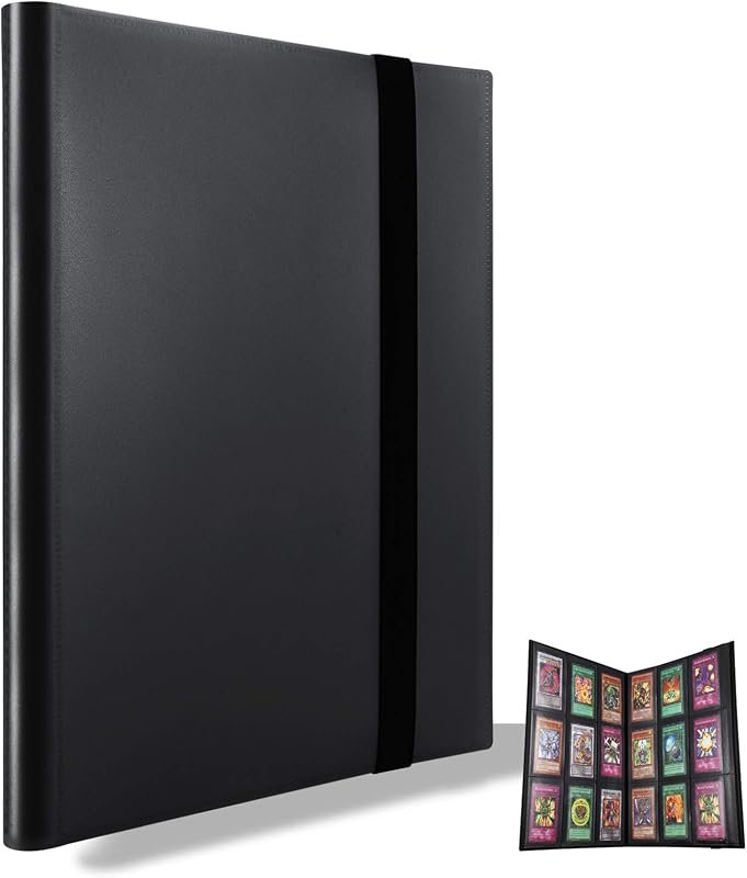 360 cartes Classeur,Compatible avec pokemon cartes ablum(Noir)