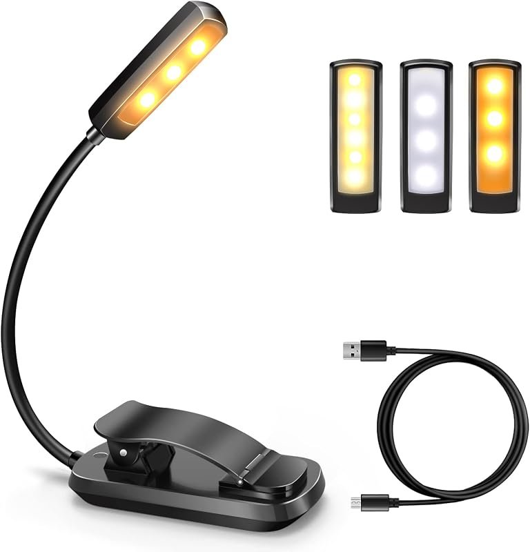 Petite lampe à pince avec col flexible et LED allumées
