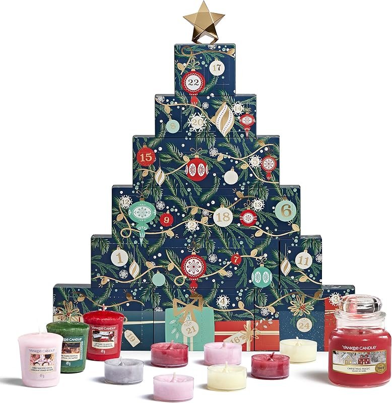 Calendrier de l'Avent Yankee Candle en forme d'arbre avec bougies