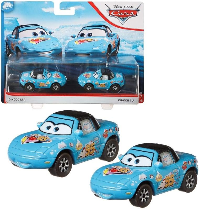 Mattel Sélection Double Pack | Disney Cars | Modèles Véhicules | Die Cast 1:55, Cars Doppelpacks:Dinoco Mia & Tia