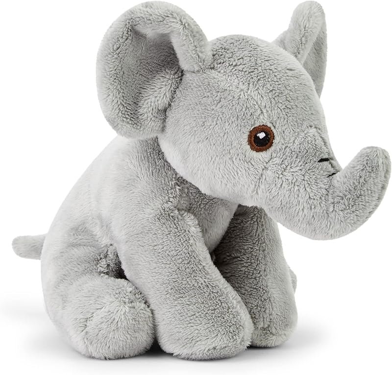 Zappi Co Peluche 100% Recyclée Éléphant (13-15cm) Collection d'animaux Doux et Câlins pour Nouveau-né Premier Enfant