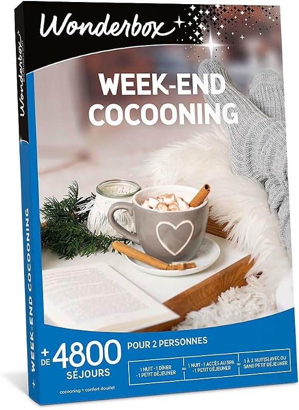 Coffret cadeau Wonderbox week-end cocooning en France