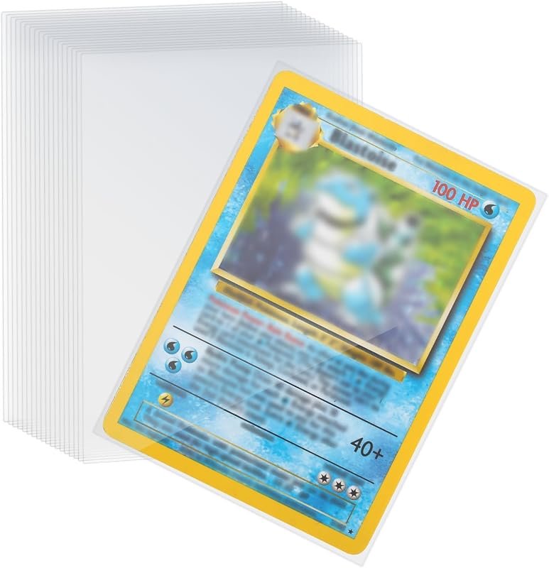 100PCS Pochette Carte, 0.1MM Transparentes Protège Carte Pour Cartes Pokémon, Cartes de Change, Yu-Gi-Oh, Magic(66 x 92 MM)