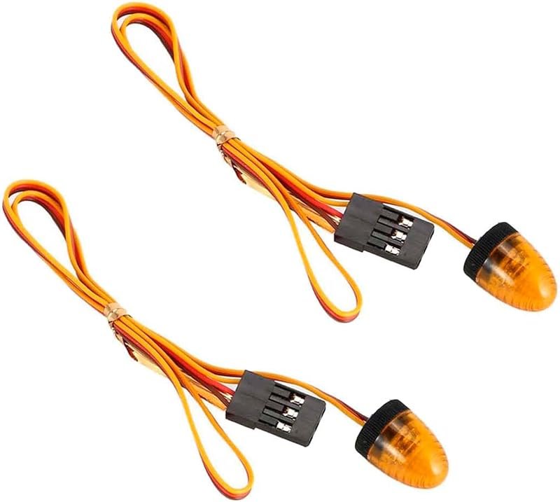 KEEDA Pack de 2 LED Multifonction Lumière de la Police Lampe Clignotante Rotative pour 1/8 1/10 1/12 RC Modèle de Voiture HSP Tamiya CC01