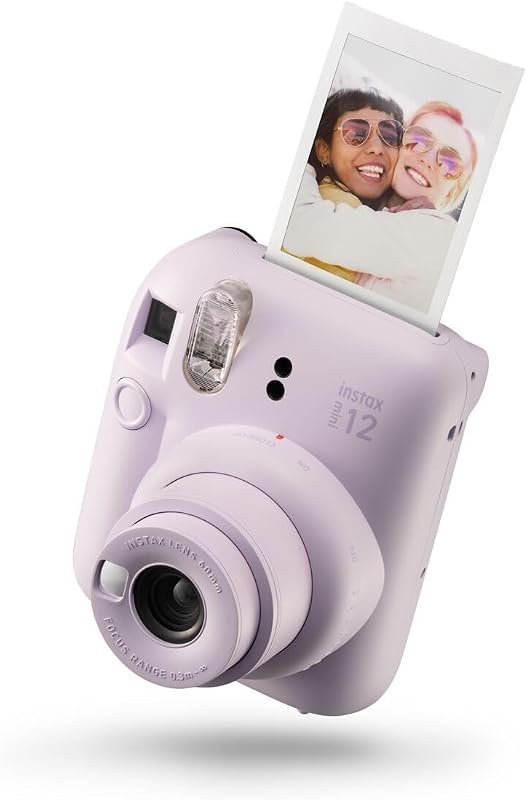 Appareil photo instantané violet lilas arrondi