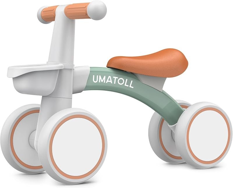 Umatoll Draisienne Bebe 1 an, Jouet Enfant pour 12-24 Mois, Vélo avec Panier pour Garçons et Filles, Premier Cadeau Anniversaire Noel