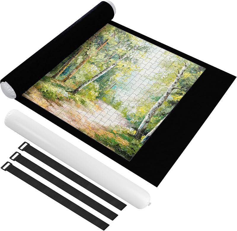 Ainiv Tapis Puzzle Rouleau Feutre 1500 pièces, Noir