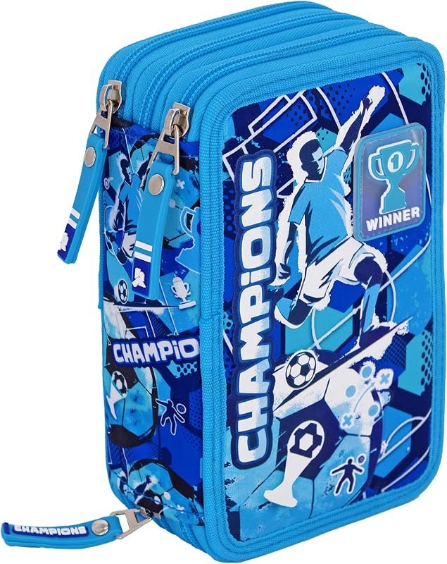 Julian Ross Trousse Scolaire Complète 45 Pièces – Kit Créatif Triple Compartiment avec Stylos Gel Effaçables, Crayons 4.0 mm, Feutres