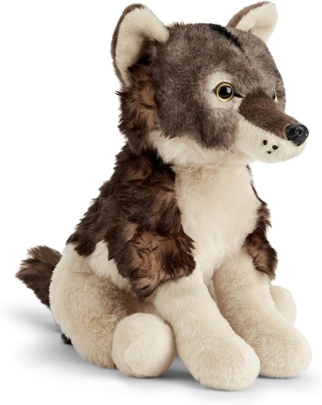 Zappi Co William Le Jouet en Peluche Loup Gris (22cm) Loup des Bois - Doux, Moelleux, 100% Recyclé - Compagnon Fidèle