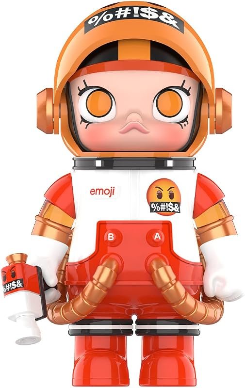 POP MART Mega Space Molly 100% × Emoji? Series Figure Pop d’Action Figurines Anime de Jouet Figure à Collectionner Cadeaux Créatifs 1PC