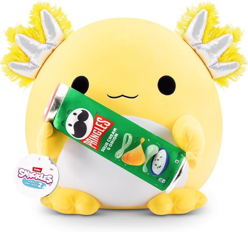 Snackles Série 2 : Snackle de 20 cm (8 po) Leon par ZURU, Axolotl, Pringles Sour Cream and Onion