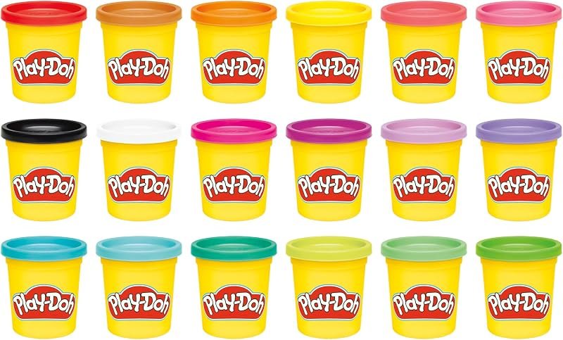 Play-Doh Pack de 18 Pots Imagination, Pâte à modeler, Activité manuelle et Ludique, Activité manuelle, Dès 3 ans