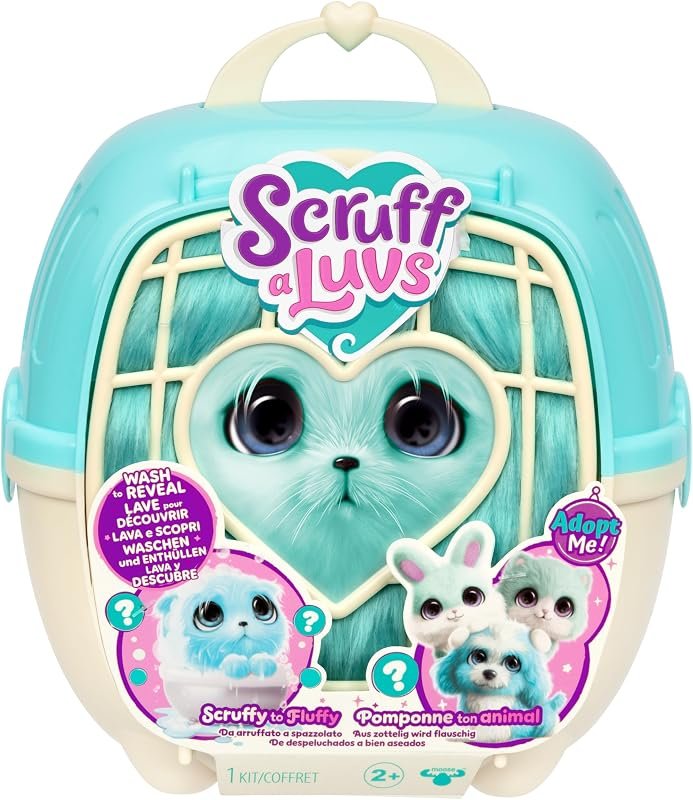 SCRUFFALUVS Scruff de Compagnie Bleu, Peluche mystère 19 cm