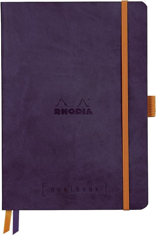 Rhodia 117825C Carnet Souple Goalbook Aubergine A5 14,8x21cm Dot 240 pages