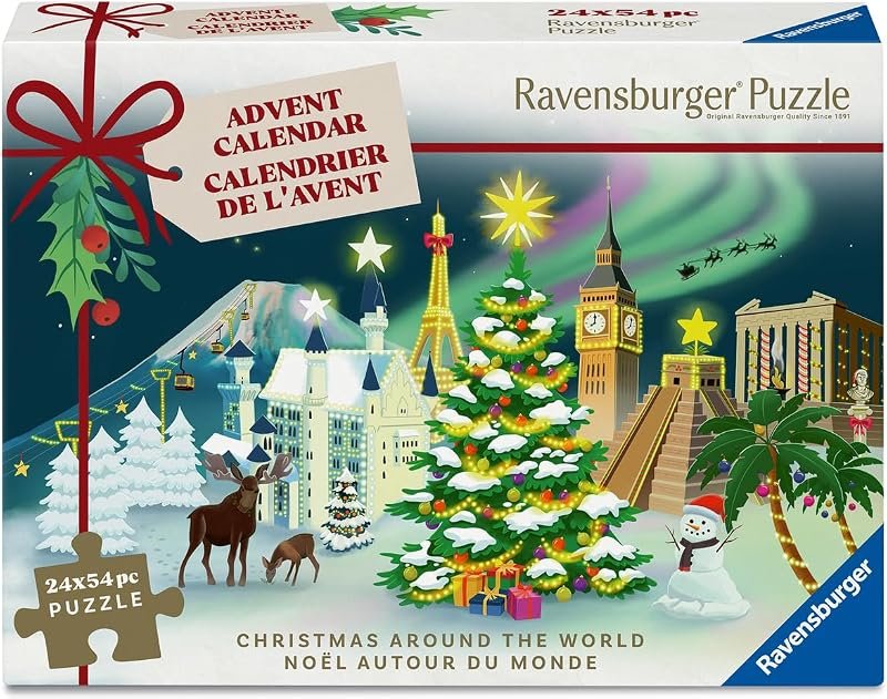 Calendrier de l'Avent Ravensburger 2025 avec petits puzzles de Noël