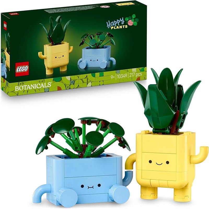 LEGO Botanicals Petites Plantes Souriantes - Jouet - Loisirs Créatifs - 2 Plantes Artificielles, 2 Pots de Fleurs Colorés & Visages