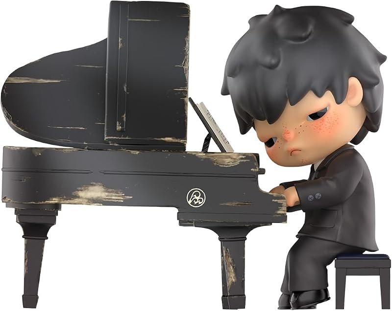 POP MART Hirono The Pianist Figure Pop d’Action Figurines Anime de Jouet Figure à Collectionner Cadeaux Créatifs 1PC