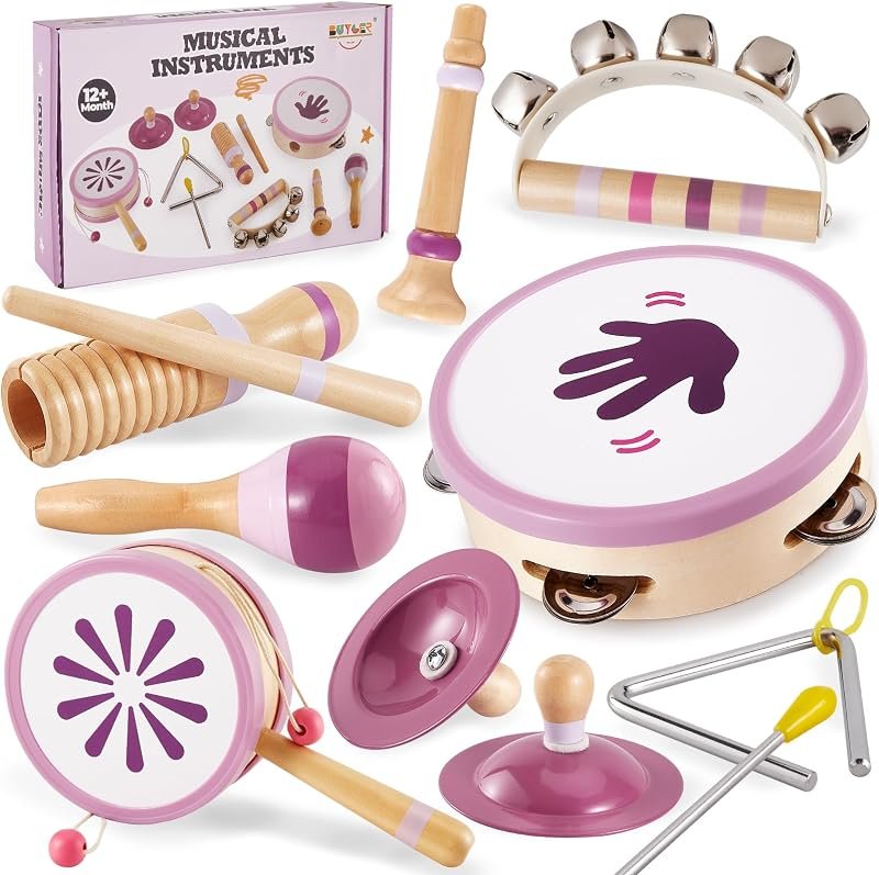 Buyger Instrument de Musique Bébé Pur Enfant, Ensemble Percussion