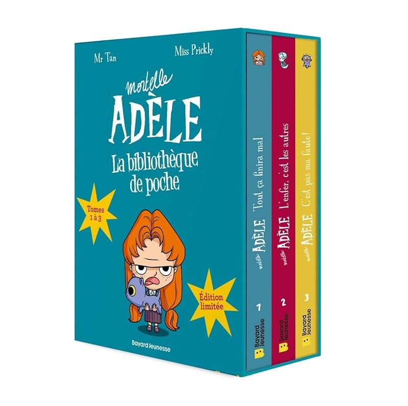 Ma bibliothèque Mortelle Adèle : Coffret des tomes 1 à 3: Petit, mais mortel !