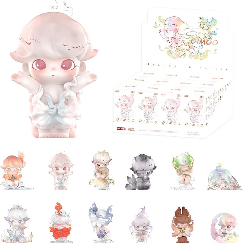 POP MART DIMOO Shapes in Nature Series Figures Pop d’Action Figurines Anime de Jouet Figure à Collectionner Cadeaux Créatifs Whole Set