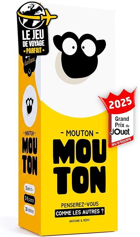 ATM Gaming Mouton Mouton - Jeu de Société Famille et Amis - Complétez Les Mêmes Réponses Que Vos Coéquipiers ! - Jeu d’Ambiance Drôle et
