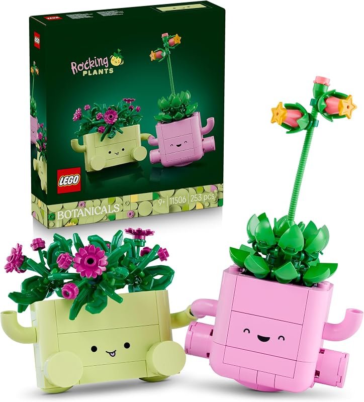 Set LEGO deux petites plantes en pots pastel