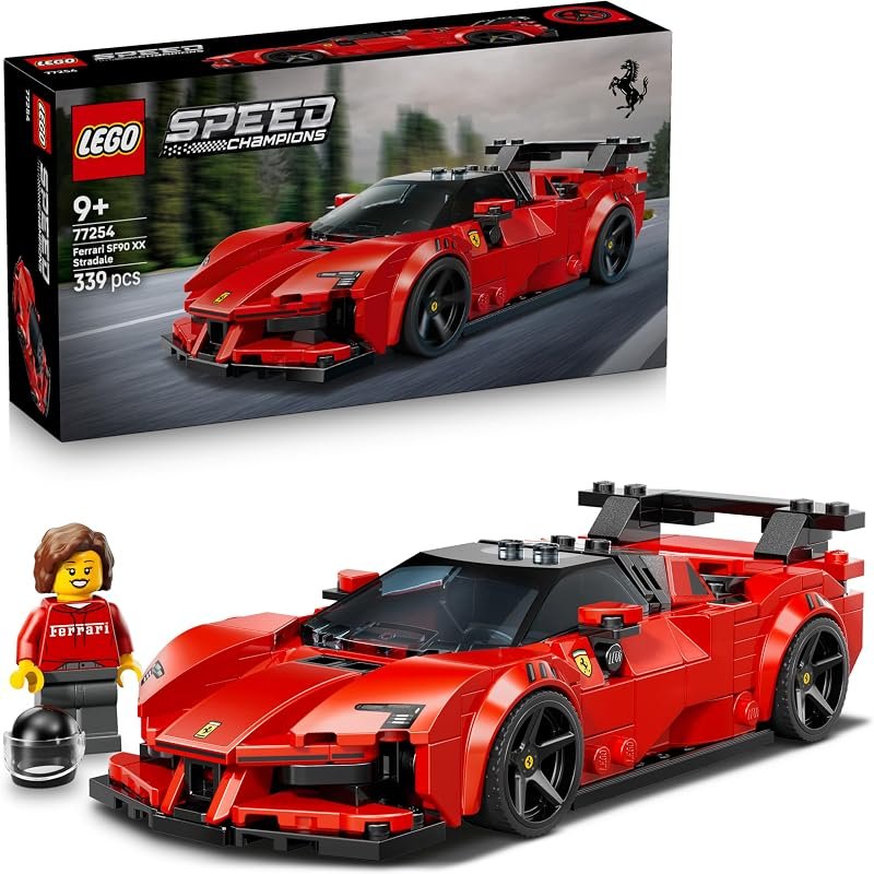LEGO Speed Champions Voiture de Course Ferrari SF90 XX Stradale - Jouet Voiture - Maquette - Minifigurine Collector de Pilote - Cadeau