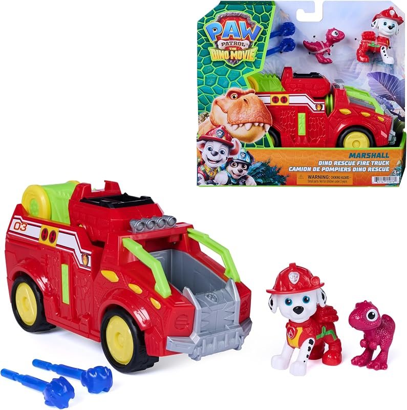 Paw Patrol - Pat Patrouille Le Film Mission Dino - Véhicule Figurine Marcus