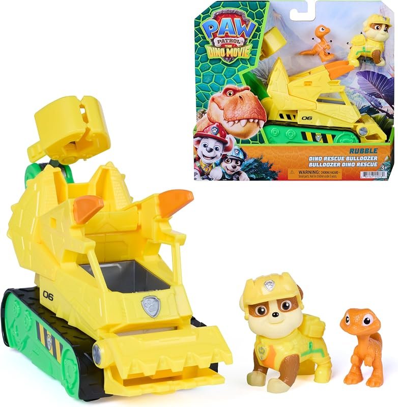 Paw Patrol - Pat Patrouille Le Film Mission Dino - Bulldozer Ruben