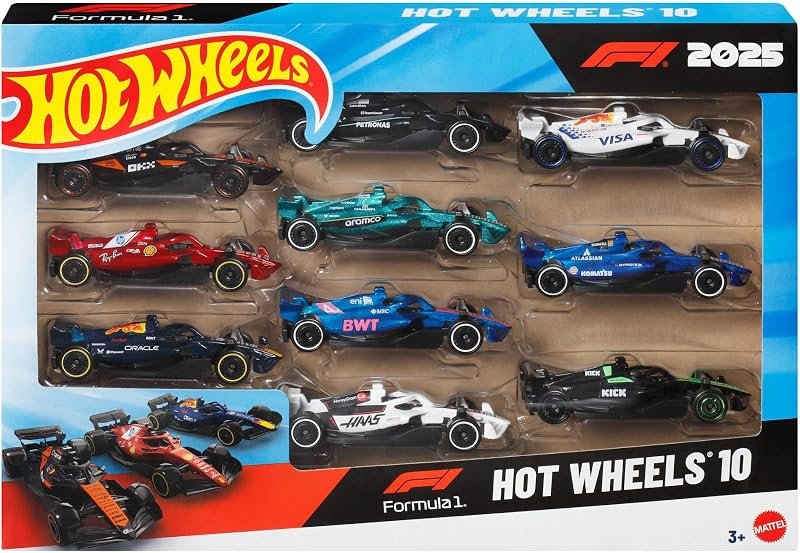 Hot Wheels Formule 1 2025 Coffret de 10