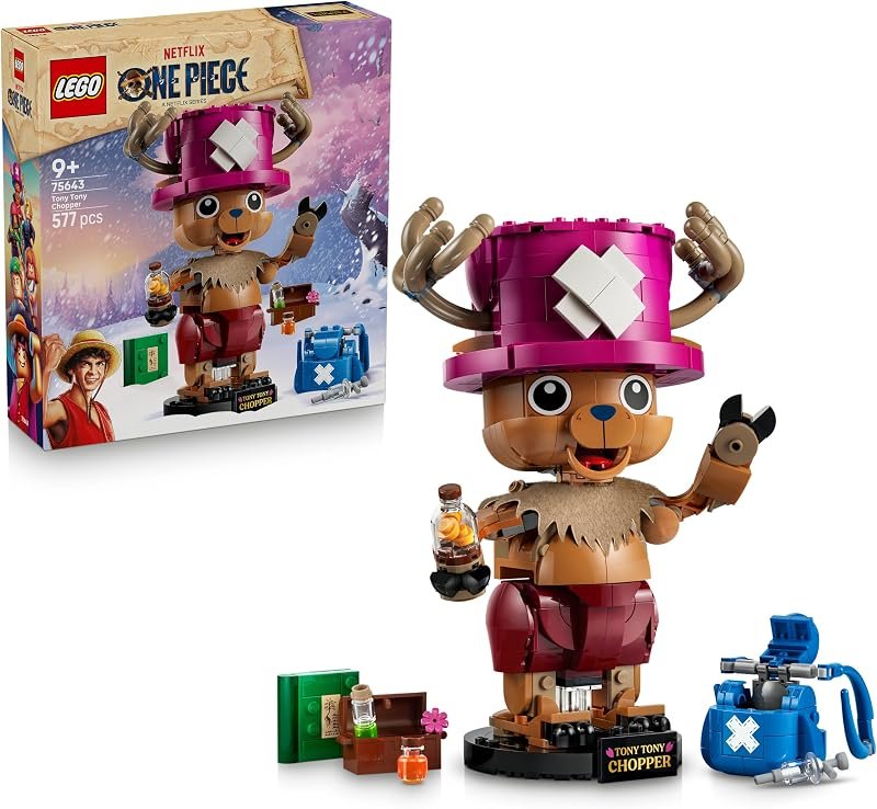 LEGO One Piece Tony-Tony Chopper - Figurine - Jouet Collector avec Accessoires Dont Rumble Ball - Décoration Adorable de Chambre ou Bureau