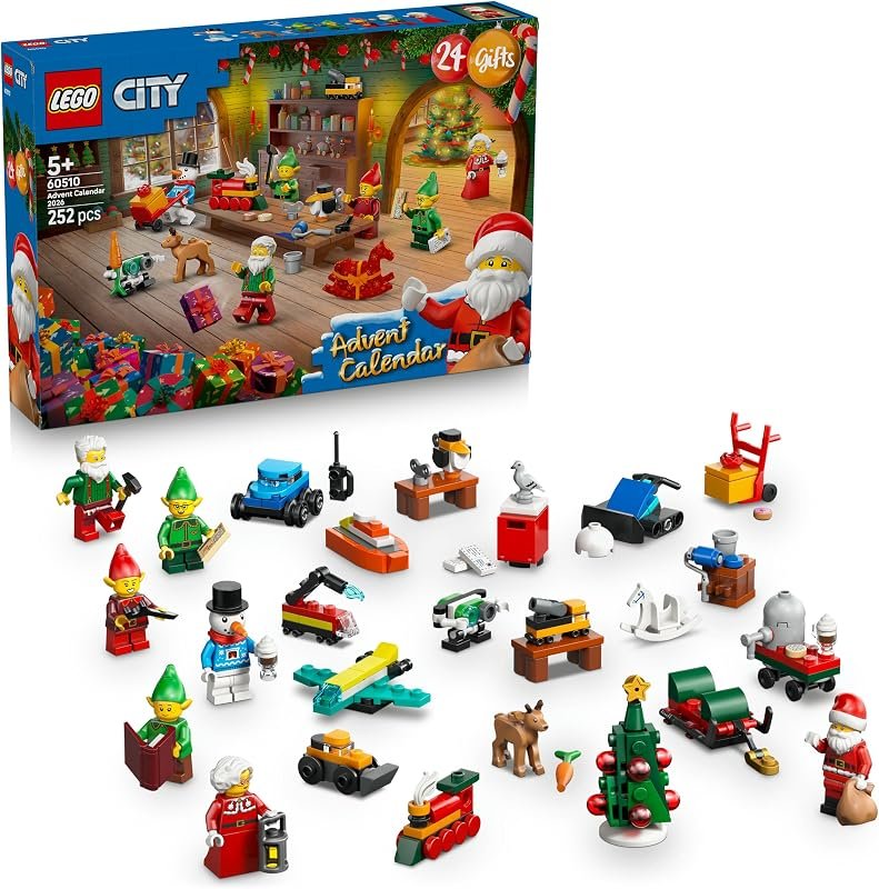 Calendrier de l'Avent LEGO City avec figurines et tapis de jeu