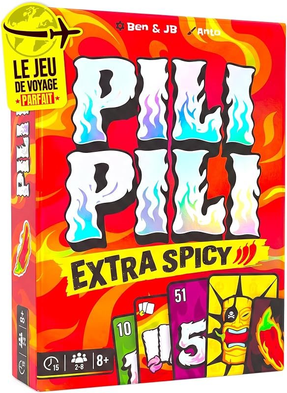 ATM Gaming PILI PILI Extra Spicy - Jeu de société - Jeu de Cartes Tactique et d’Ambiance - 2 à 8 Joueurs - 15 Min - Idée Cadeau Original