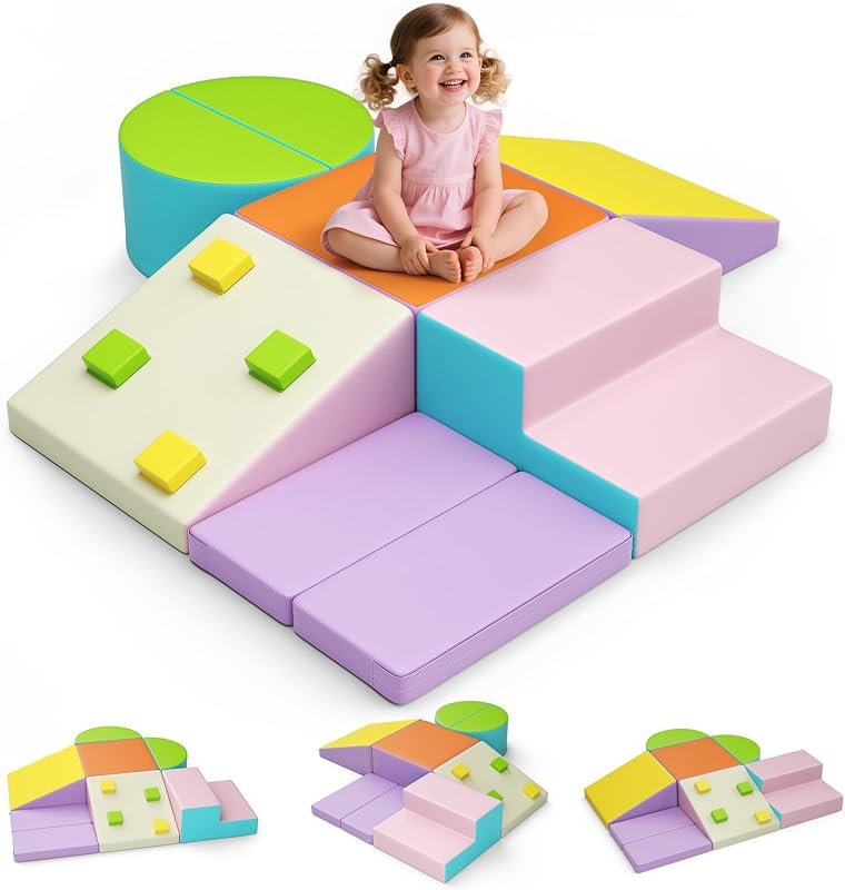 Lot de 7 Blocs de Construction en Mousse Souple Non Toxiques pour Enfants